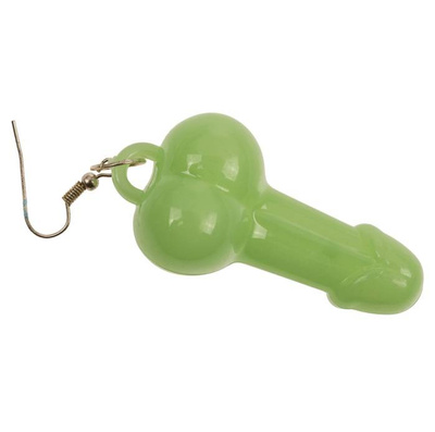 Fluorescencyjne Kolczyki Świecące Członki - Glow In The Dark Penis Earrings