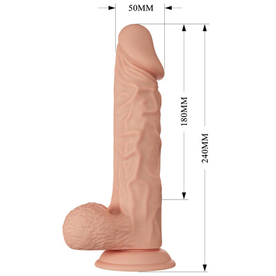 Naturalny Penis z Wibracją Dildo Beautiful Buraq Glide&Slide-Skin