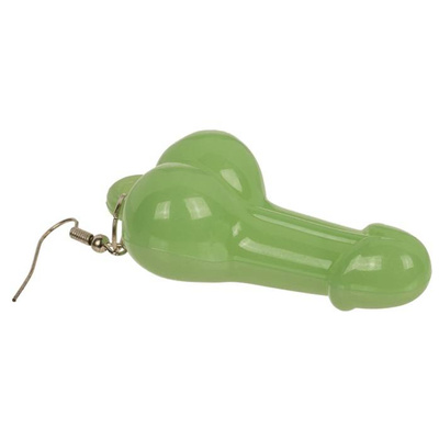 Fluorescencyjne Kolczyki Świecące Członki - Glow In The Dark Penis Earrings