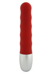 Mini Wibrator Discretion Ribbed Red