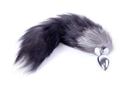 Korek Analny z Lisią Kitą - Fox Tail Black XXL