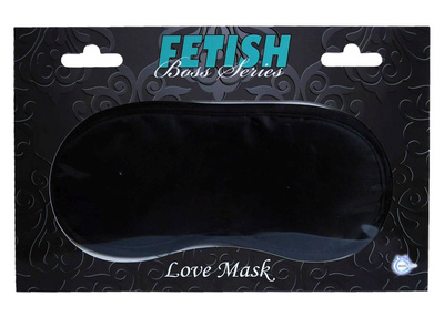 Czarna Satynowa Opaska na Oczy - Fetish Boss Series Love Mask