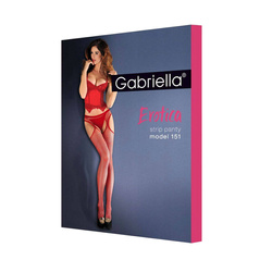 Czerwone Rajstopy Strip Panty 151 - Gabriella 636