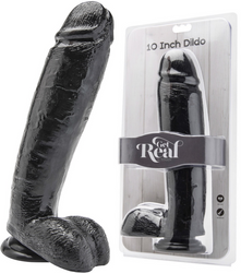 Duży Czarny Penis Gruby Trzon - Get Real 10"  26cm 