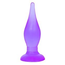 Fioletowy Żelowy Wtykacz Analny Mały - Butt Plug 14 cm