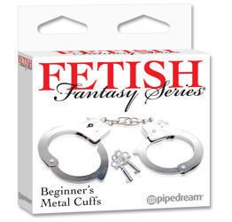 Porządne Metalowe Kajdanki na Ręce Beginner's Metal Cuffs Fetish Fantasy