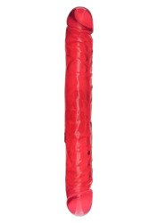 Realistyczne Czerwone Dildo - Obustronny Penis Double Dong 32cm