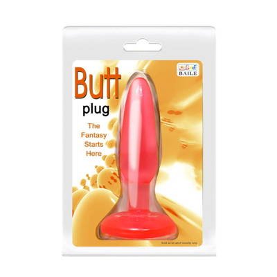 Czerwona Żelowa Wtyczka Analna Średnia - Butt Plug 15 cm