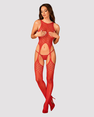 Czerwony Bodystocking N122 Obsessive