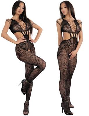 Drapieżny Bodystocking Z Dziurką - LivCo Corsetti Tubiana