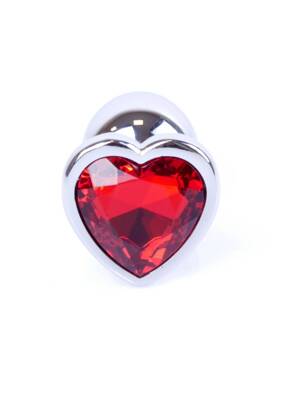 Ekskluzywny Korek Analny z Czerwonym Kryształem Diamond Plug Heart Red