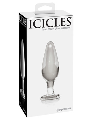 Icicles No 26 - Szklany Korek Analny z Podstawą