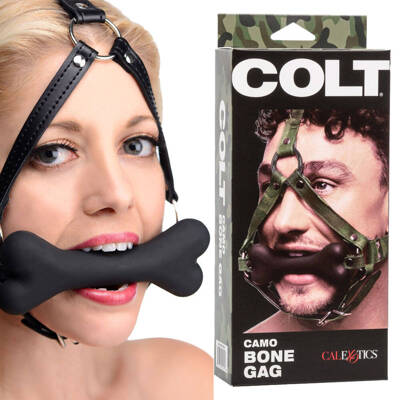 Knebel W Kształcie Kości - Colt Camo Bone Gag BĄDŹ JEGO SUKĄ!