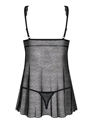 Komplet Babydoll i Stringi - Obsessive 877-BAB-1