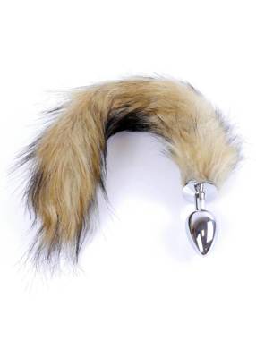 Korek Analny Lisia Kita Fox Tail Brown XL - Brązowy