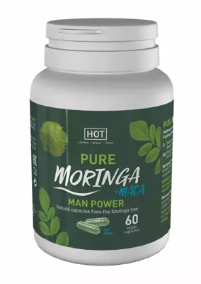 Męski Suplement Na Poprawę Libido - Premium Moringa +Maca Men Power Vegan 60 Szt.