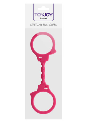 Miękkie Silikonowe Kajdanki na Ręce - Stretchy Fun Cuffs Pink