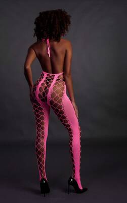 Neonowy Bodystocking Ouch! 835 Pink