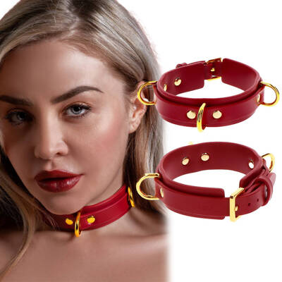 Obroża z Kółeczkami Bondage in Luxury Collar Deluxe BDSM TABOOM 17153