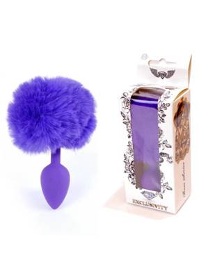 Ozdobna Wtyczka Analna z Króliczym Ogonkiem - Bunny Tail Purple