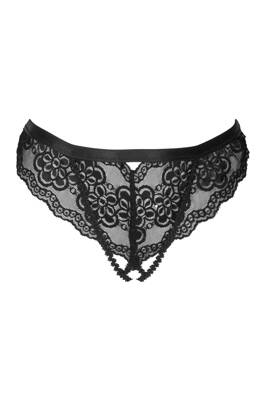 Panty Oksurin Black LivCo Corsetti Fashion Sexy Otwarte Majtki 