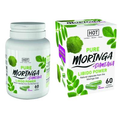 Pobudzające Tabletki Dla Kobiet - Premium Moringa +Damiana Libido Power 60 Szt.