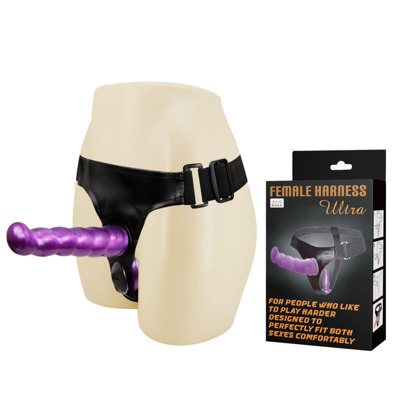 Podwójny Damski Sztuczny Członek - Dildo na Paskach Ultra Female Harness