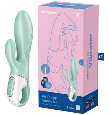 Pompowany Silikonowy Wibrator z Króliczkiem - Satisfyer Air Pump Bunny 5+