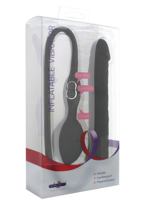 Pompowany Wibrator Wielofunkcyjny Inflatable Vibrator Black