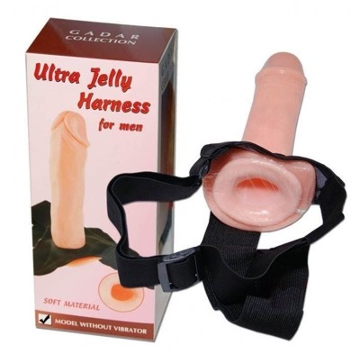 Proteza Penisa Dla Panów Ultra Jelly Harness Bez Wibracji