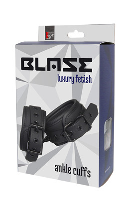 Regulowane Miękkie Kajdanki Na Nogi - Blaze Ankle Cuffs Black