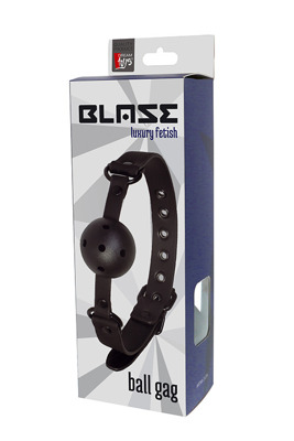 Regulowany Dziurkowany Knebel - Blaze Ball Gag Black