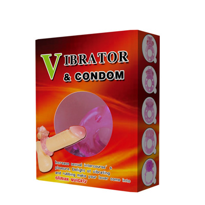 Ring na Członka z Wibracją i Prezerwatywą w Zestawie - Vibrator & Condom - Miś