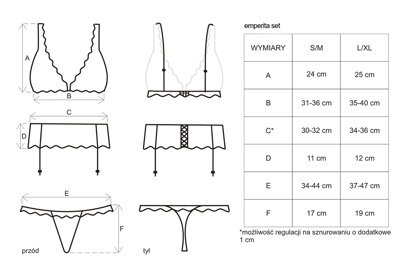 Seksowny Komplet Bielizny - Obsessive Emperita