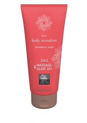 Shiatsu Żel do Miejsc Intymnych i Masażu - 2in1 Massage & Glide Strawberry 200ml