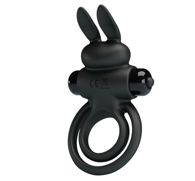 Silikonowy Wibrujący Ring Na Penisa i Jądra - Pretty Love Vibrant Penis Ring III Rabbit