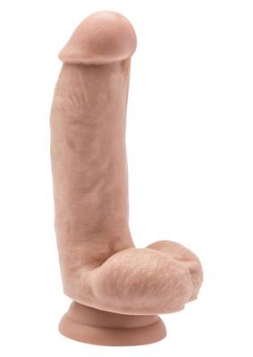 Średni Gruby Penis Z Jądrami - Get Real 6"  16,5cm