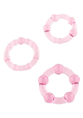 Trzy Żelowe Pierścienie Erekcyjne Stay Hard Pink