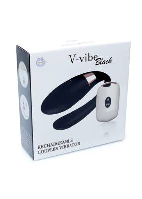 Wibrator Typu Podkówka dla Obojga Partnerów - V-vibe Black Boss Series