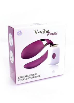 Wibrator Typu Podkówka dla Obojga Partnerów - V-vibe Purple Boss Series