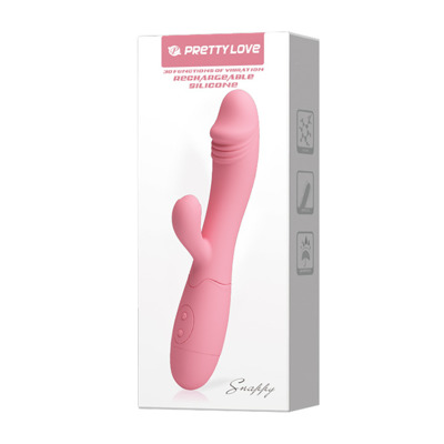 Wibrator ze Stymulatorem Łechtaczki Pretty Love Snappy Pink USB