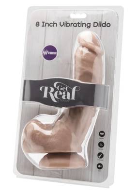 Wibrujące Dildo Z Wielkimi Jądrami - Get Real 8" 22cm