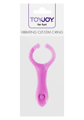 Wibrujący Klips na Penisa ze Stymulatorem Łechtaczki - Vibrating Clit-Stim C-Ring