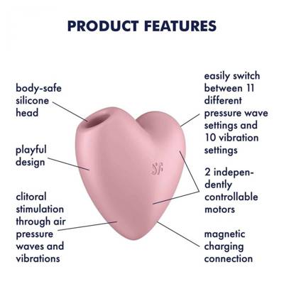 Wibrujący Stymulator Powietrzny do Łechtaczki - Satisfyer Cutie Heart