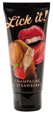 Żel Aromatyzowany Szampanem i Truskawką Lick it Sparkling Wine & Strawberry 100 ml