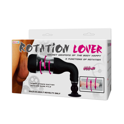 Żelowy Obrotowy Masturbator Symulator Rotacyjny z Przyssawką - Rotation Lover