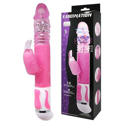 Żelowy Penis Wibrator Posuwisto-Obrotowy - Fascination LyBaile