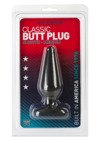 Czarny Średni Korek Analny Classic Butt Plug Medium