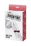 Delikatne Kajdanki Na Kostki - Anonymo Ankle Cuffs No 0156 Red&Black