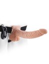 Męska Żelowa Proteza Penisa z Wibracją - Fetish 9'' Vibrating Hollow Strap-On with Balls